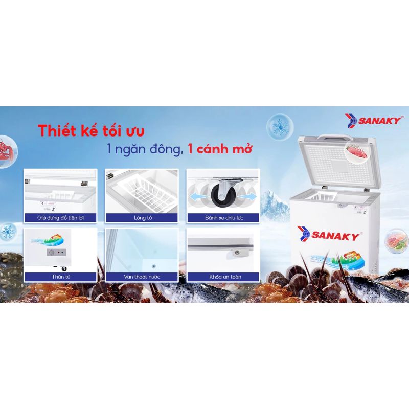Hình Ảnh Tủ Đông Sanaky VH1599HY Hình Ảnh Tủ Đông Sanaky VH1599HY