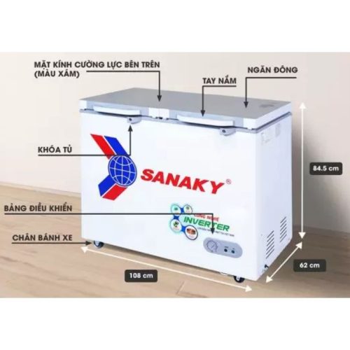 Tủ Đông SANAKY VH2899A4K 5 Kích Thước Tủ Đông SANAKY VH2899A4K