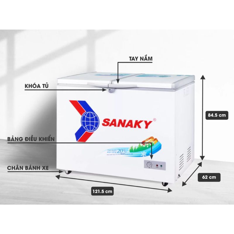 Kích Thước Tủ Đông SANAKY VH3699A1 Kích Thước Tủ Đông SANAKY VH3699A1