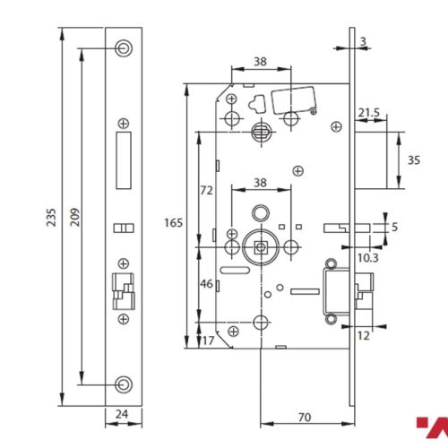 Khóa điện tử Hafele PP8100 912.20.286 4 Lắp đặt khóa điện tử Hafele PP8100 912.20.286
