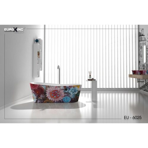 Bồn tắm Cindy EuroKing không massage EU-6025 Hoa( Họa tiết hoa)