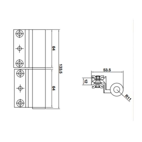 Cấu tạo Bản lề rãnh C Hafele 926.98.742