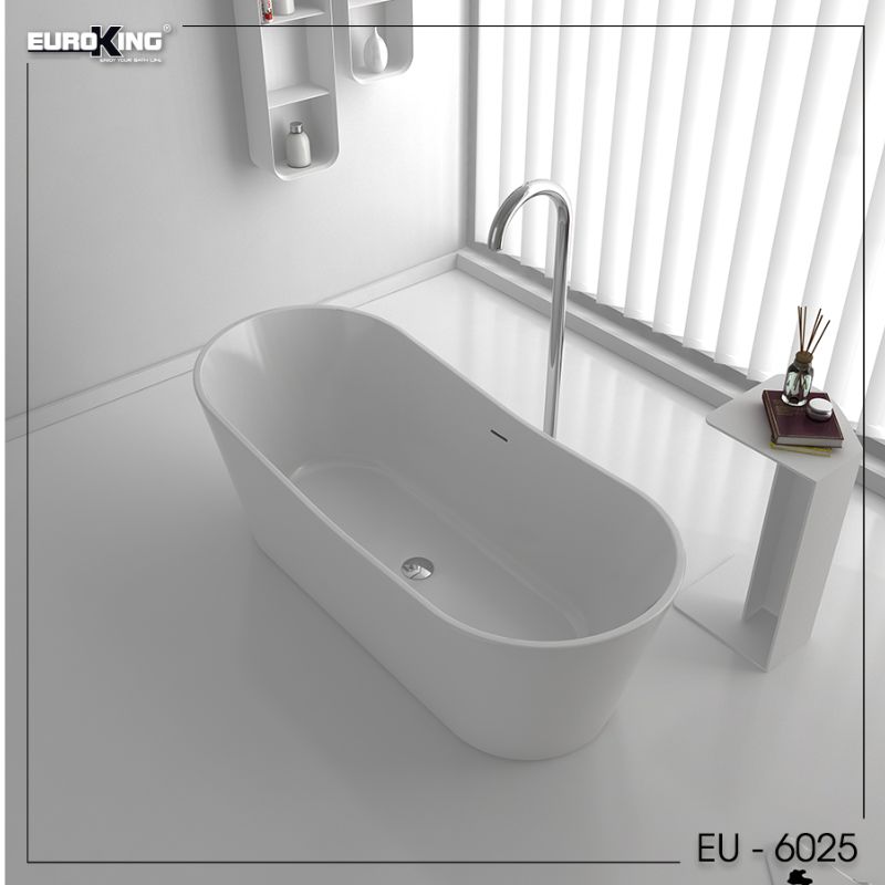 Hình ảnh bồn tắm Cindy EuroKing không massage EU-6025 Trắng/Đá Hình ảnh bồn tắm Cindy EuroKing không massage EU-6025 Trắng/Đá