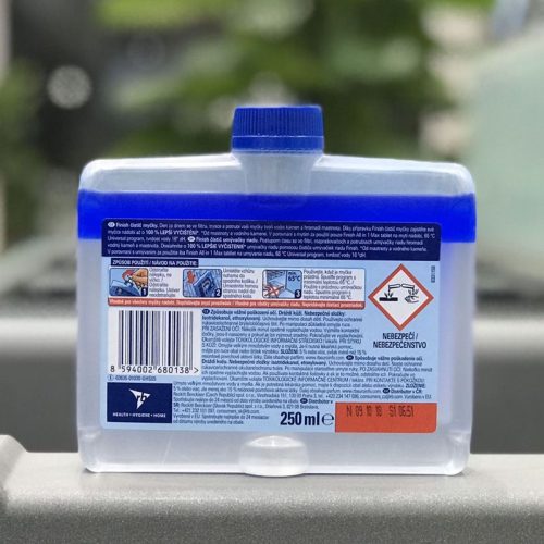 hinh anh chai dung dich ve sinh may rua bat finish 250ml