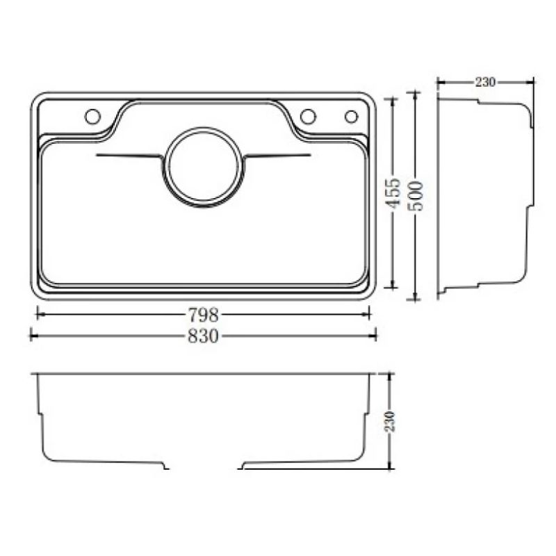 Kích thước chậu rửa bát Nobinox LIKEN NL792D Kích thước chậu rửa bát Nobinox LIKEN NL792D