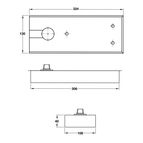 Thông số Bản lề sàn 150kg EN4 Hafele 499.30.116