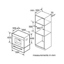 Kích thước máy pha cà phê Bosch CTL636ES6