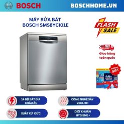 Máy rửa bát Bosch SMS8YCI01E serie 8, độc lập