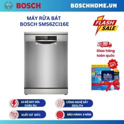 Máy rửa bát Bosch SMS8YCI03E serie 8, độc lập