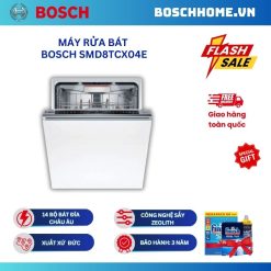 Máy rửa bát âm tủ Bosch SMD8TCX04E Serie 8