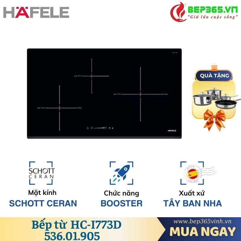 Bếp từ 3 vùng nấu Hafele HC-I773D 536.01.905 3 Bếp từ 3 vùng nấu Hafele HC-I773D 536.01.905
