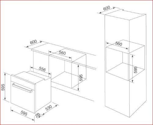 Lò nướng Malloca MOV-575 ECO 4 Kich thuoc MOV 575 ECO