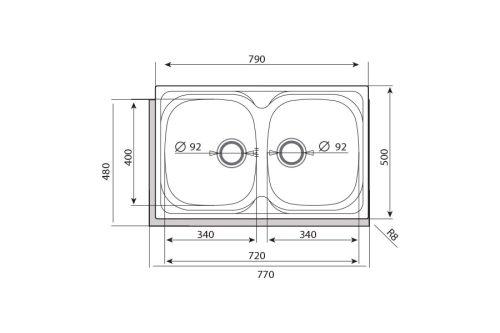 Chậu rửa chén bát Cata C-2 7 chau rua chen bat cata c 2 2