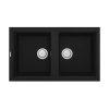 Chậu rửa đá Granite Malloca màu đen NERO G-45040
