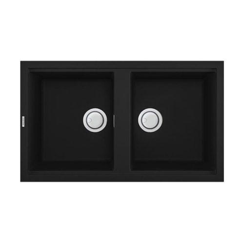 Chậu rửa đá Granite Malloca màu đen NERO G-45040