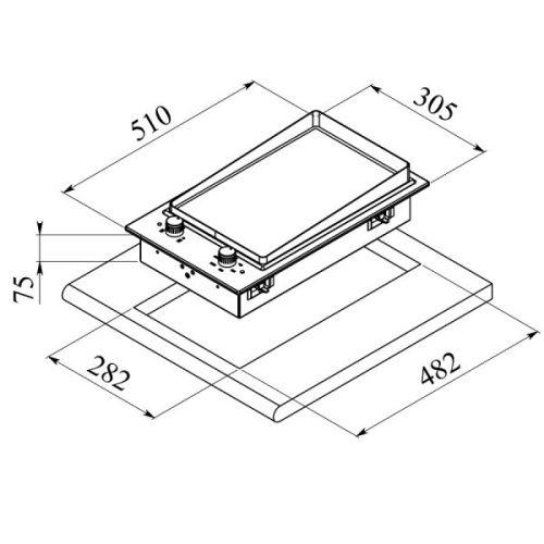 Bếp nướng Teppanzaki Dudoff London 1 bếp Plate (TP-Z01) 4 dudoff londonplate tp z01 1