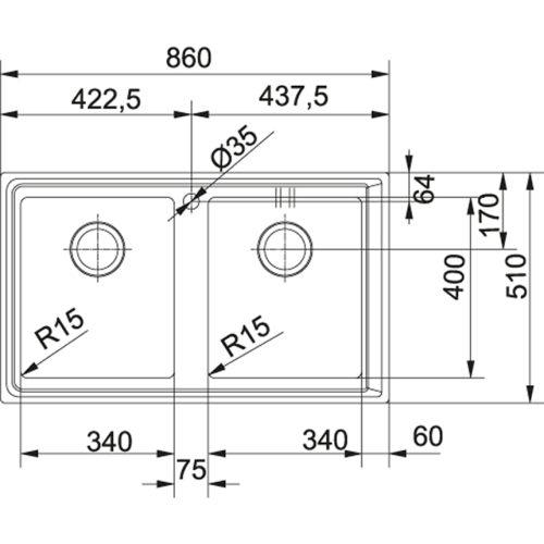 Chậu rửa Franke loại đôi NPX 620 101.0068.373 7 franke npx 620 1