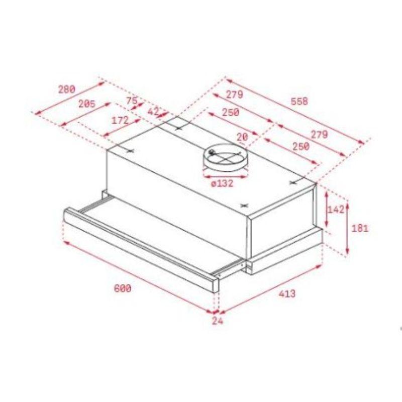 Máy hút mùi TEKA TL 6420 40474260 5 Kích thước máy hút mùi TEKA TL 6420