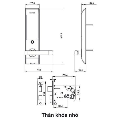 Khóa điện tử Hafele EL7500-TC 912.05.716 11 hướng dẫn lắp đặt khóa điện tử Hafele EL7500-TC 912.05.716