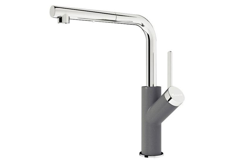 Vòi rửa bát Konox rút dây Artan Grey 3 Vòi rửa bát Konox rút dây Artan Grey