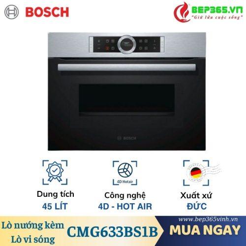 Lò nướng kết hợp vi sóng Bosch CMG633BS1B