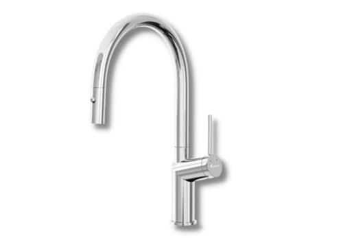 Vòi rửa bát rút dây Konox Neva Chrome
