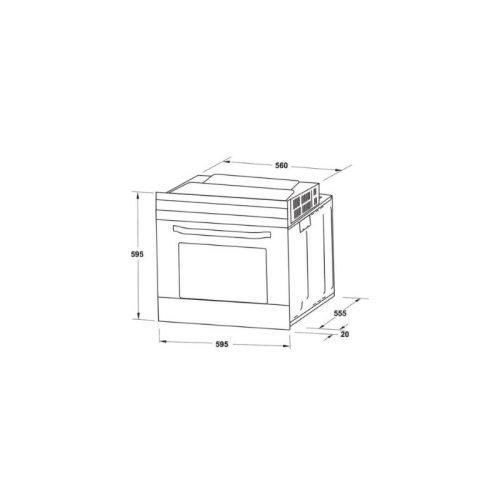 Kích thước của Lò nướng HAFELE HO-2K65A 538.61.431