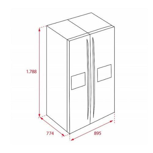 Tủ lạnh SBS Teka RLF 74925 SS EU 113430010 7 Kích thước của Tủ lạnh SBS Teka RLF 74925 SS EU