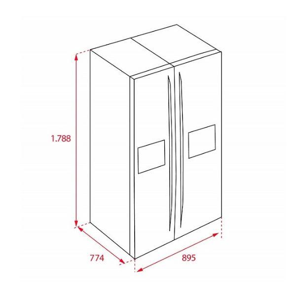 Tủ lạnh SBS Teka RLF 74925 SS EU 113430010 5 Kích thước của Tủ lạnh SBS Teka RLF 74925 SS EU