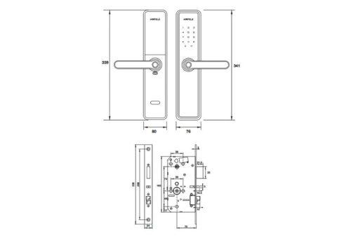 Khóa điện tử Hafele DL7600 BLE black 912.20.230 5 hafele dl7600 ble black 912 20 230 1