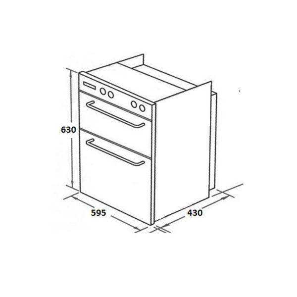 Máy sấy chén Malloca ZLD 90H 4 Kích thước của Máy sấy chén Malloca ZLD 90H
