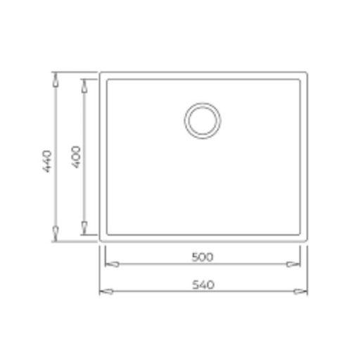 Chậu rửa bát TEKA Square 50.40 TG 5 Kích thước của Chậu rửa bát TEKA Square 50.40 TG
