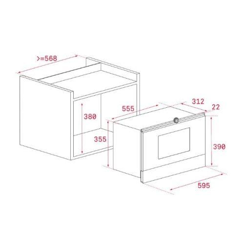 Lò vi sóng ML 8220 BIS L SM 6 Kích thước của Lò vi sóng ML 8220 BIS L SM