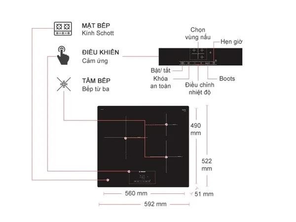 Bếp từ Bosch PUJ611BB5E 4 Bếp từ Bosch PUJ611BB5E - Ảnh 2