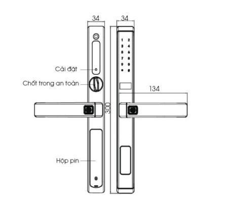 Khóa cửa điện tử chống nước Demax SL688 CG App Wifi 4 Khóa cửa điện tử chống nước Demax SL688 CG App Wifi - Ảnh 2