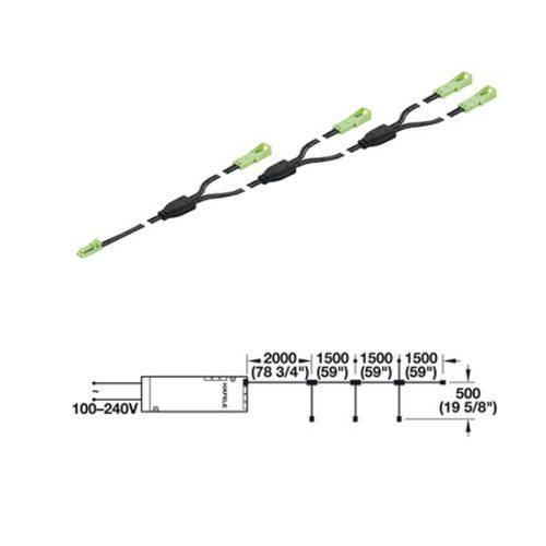Dây nối chia 4 ngõ 24V Hafele 833.77.813