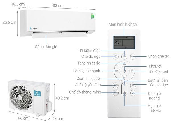 Điều hòa 1 chiều Casper LC09FS33 8 Thông số Điều hòa 1 chiều Casper LC09FS33
