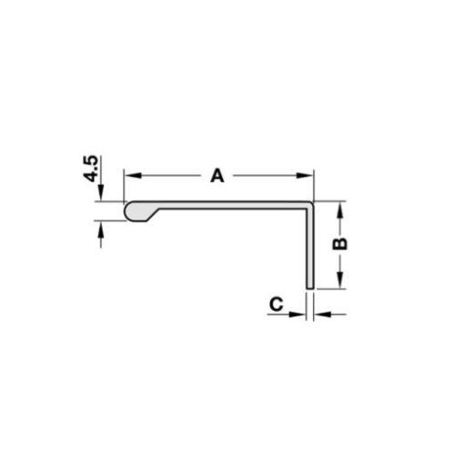 Tay nắm dạng thanh nhôm 3000mm Hafele 126.14.304 5 Tay Nắm Dạng Thanh Nhôm 3000mm Hafele 126.14.304
