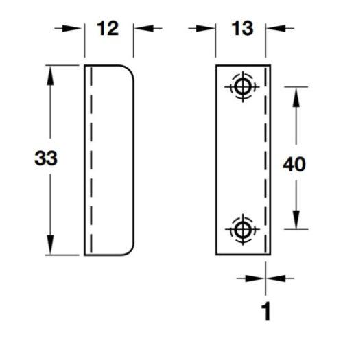 Bas giữ góc vuông Hafele 239.41.013