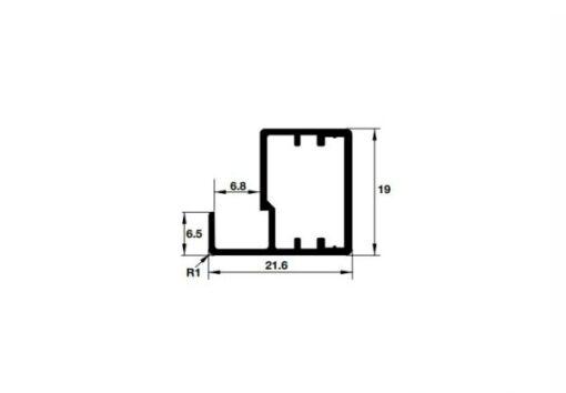 Khung nhôm kính Hafele màu đen 563.58.303 4 Khung nhôm kính Hafele màu đen 563.58.303