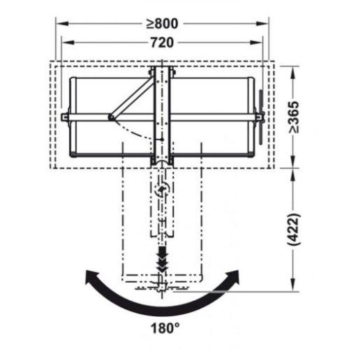 Kệ để giày 1680mm màu đen Hafele 806.22.401
