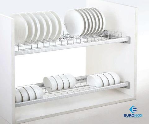 Kệ bát đĩa cố định khung nhôm Euronox EUA-80