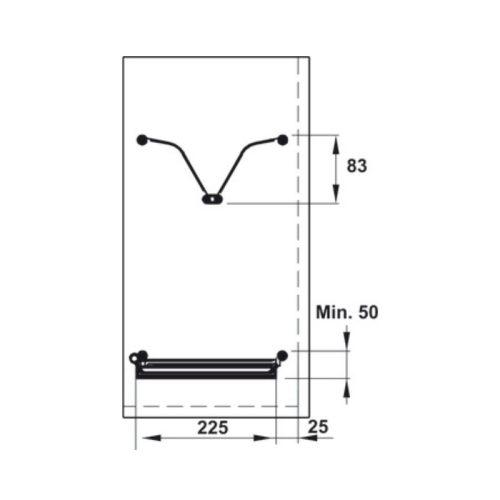 Bộ rổ bát đĩa Hafele Presto 544.40.023 600mm 9 Bộ rổ bát đĩa Hafele Presto 544.40.023 600mm