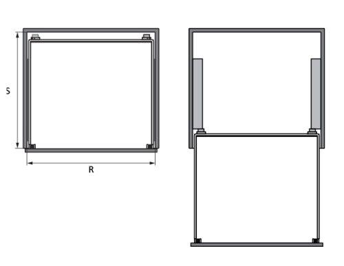 Kích thước của Bộ rổ bát đĩa Cappella Hafele 549.08.005 Inox 304