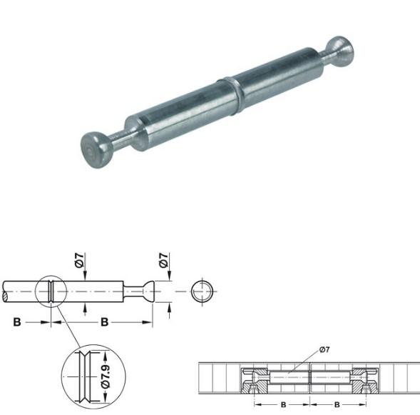 Chốt đôi khoảng cách B34mm Hafele 262.28.786 3 Chốt đôi khoảng cách B34mm Hafele 262.28.786