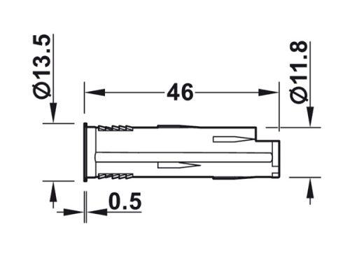 Công tắc cảm biến chạm Hafele 833.89.058 5 Kích thước của Công tắc cảm biến chạm Hafele 833.89.058