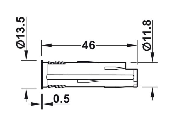 Công tắc cảm biến chạm Hafele 833.89.058 4 Kích thước của Công tắc cảm biến chạm Hafele 833.89.058