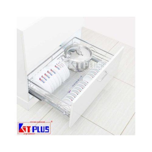 Giá xoong nồi, bát đĩa đa năng nan tròn Inox mờ Kit Plus DM90S
