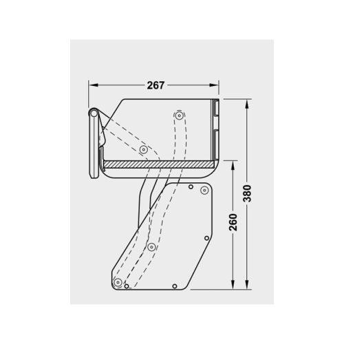 Kệ nâng hạ cho tủ bếp rộng 900mm, 1 khay, Hafele 504.68.915 5 Kích thước của Kệ nâng hạ cho tủ bếp rộng 900mm, 1 khay, Hafele 504.68.915