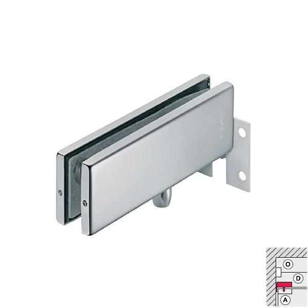Kẹp kính trên khung gắn tường cho cửa 120kg inox bóng Hafele 981.00.666 3 Kẹp kính trên khung gắn tường cho cửa 120kg inox bóng Hafele 981.00.666